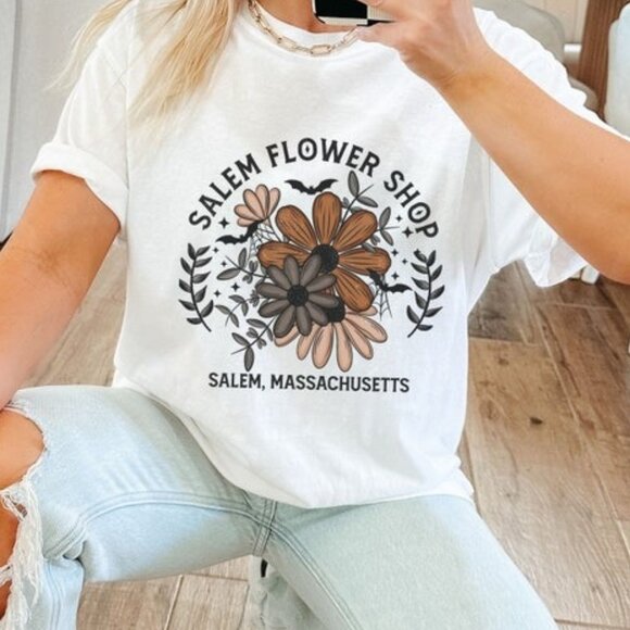 Witch T-Shirt, Spooky Mama Tee, Massachusetts Shirts - Picture 1 of 3
